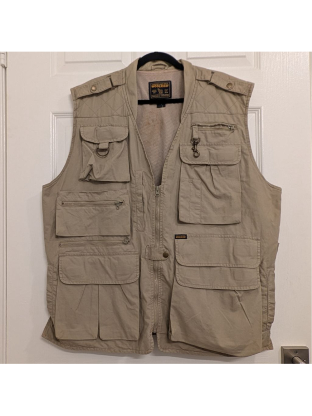 Vintage 90s Woolrich Trail Fisherman Cargo Tactical Utility Vest Mens Size XL